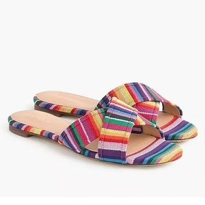 J. Crew Multistripe Cora Crisscross Sandals